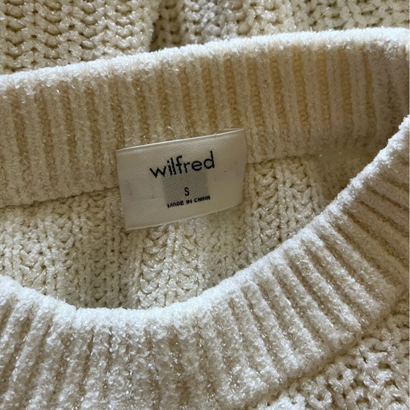 Aritzia Wilfred Essential Chenille Sweater in Avorio ( Cream ) Size Small - Picture 12 of 13